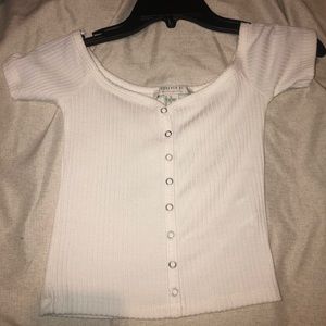 Forever 21 off the shoulder crop top